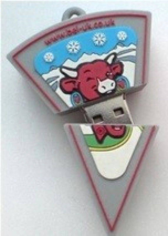 Memoria USB en PVC 2D diseño Queso