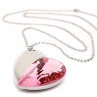 Memoria USB en Cristal + Metal diseño Corazon
