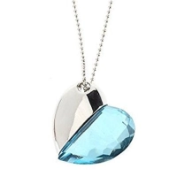 Memoria USB en Cristal + Metal diseño Corazon