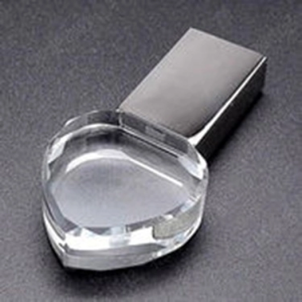 Memoria USB en Metal y Cristal