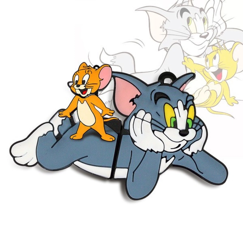 Memoria USB en PVC 2D diseño Silvestre y Tom