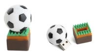 Memoria USB en PVC 3D diseño Balon de Futbol con Base