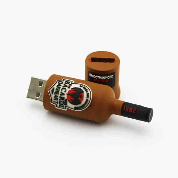 Memoria USB en PVC 3D diseño Botella de Licor