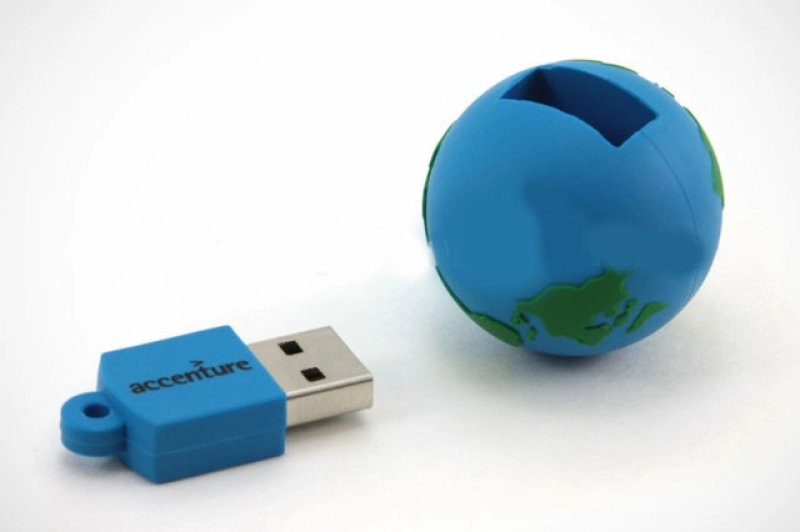 Memoria USB en PVC 3D diseño Globo Terraqueo