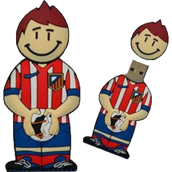 Memoria USB en PVC 2D diseño Futbolista