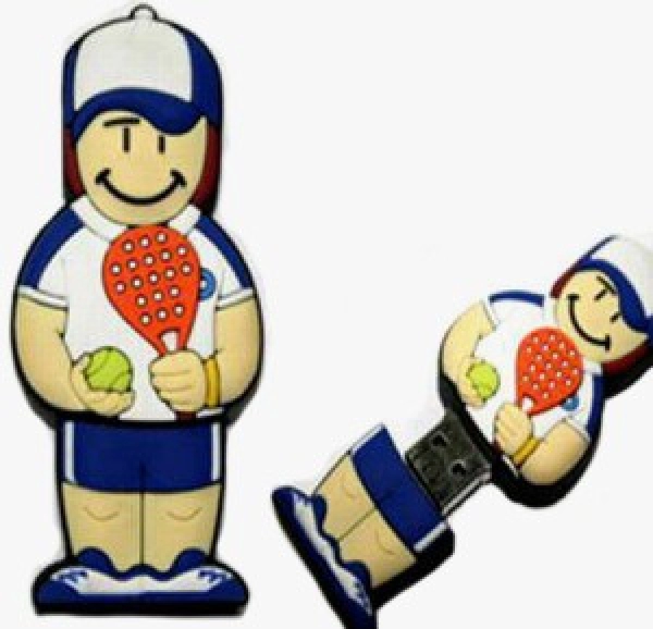 Memoria USB en PVC 2D diseño Jugador Ping Pong
