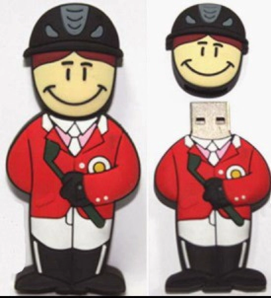 Memoria USB en PVC 2D diseño Equitacion