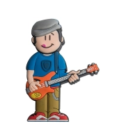 Memoria USB en PVC 2D diseño Guitarrista