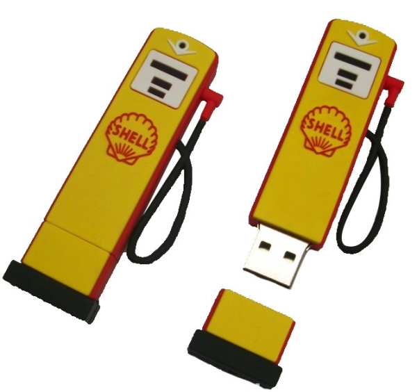 Memoria USB en PVC 2D diseño Dispensador de Gasolina
