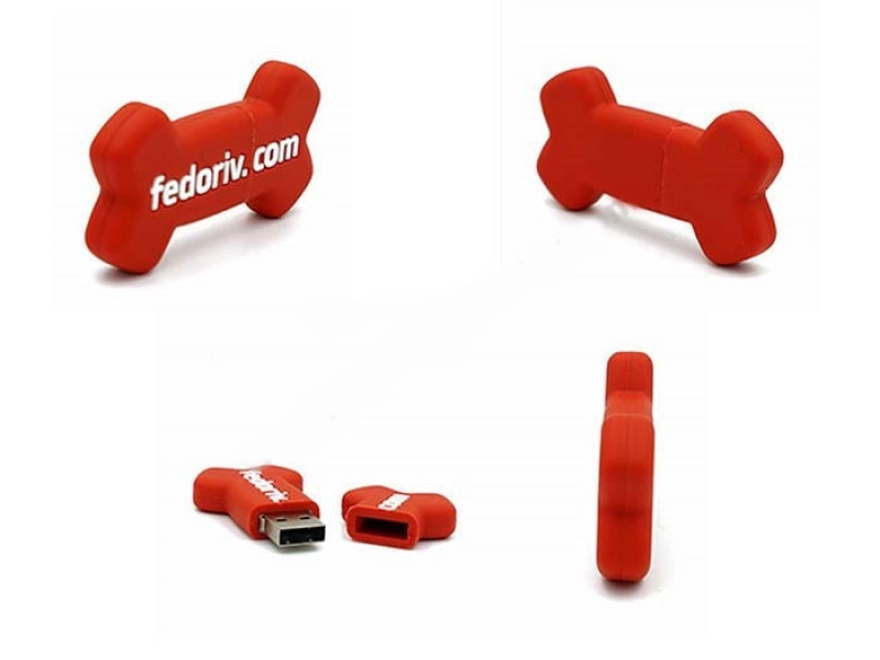 Memoria USB en PVC 2D diseño Hueso