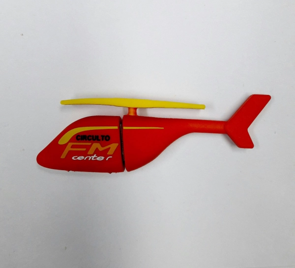 Memoria USB en PVC 2D diseño Helicoptero