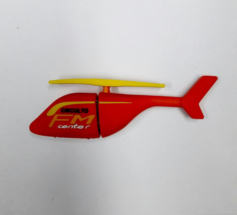Memoria USB en PVC 2D diseño Helicoptero