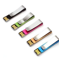 Memoria USB metalica en forma de Clip