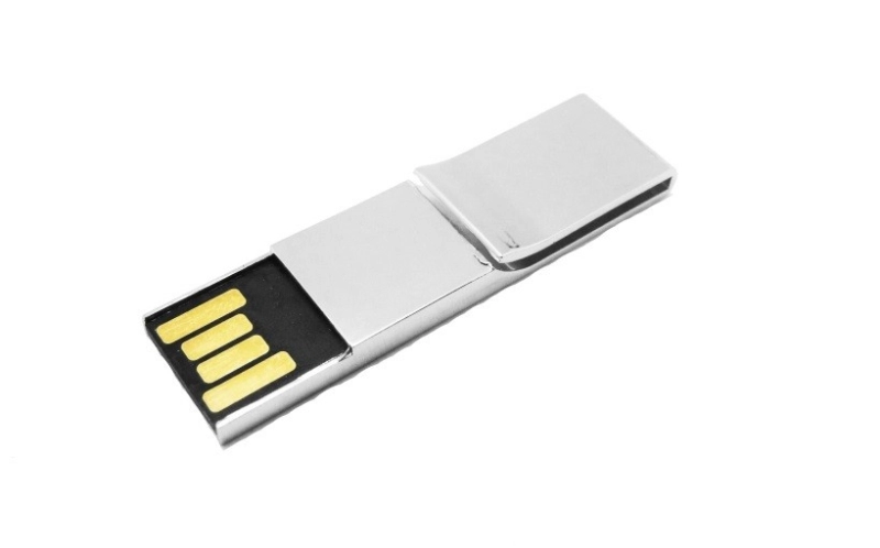 Memoria USB metalica en forma de Clip