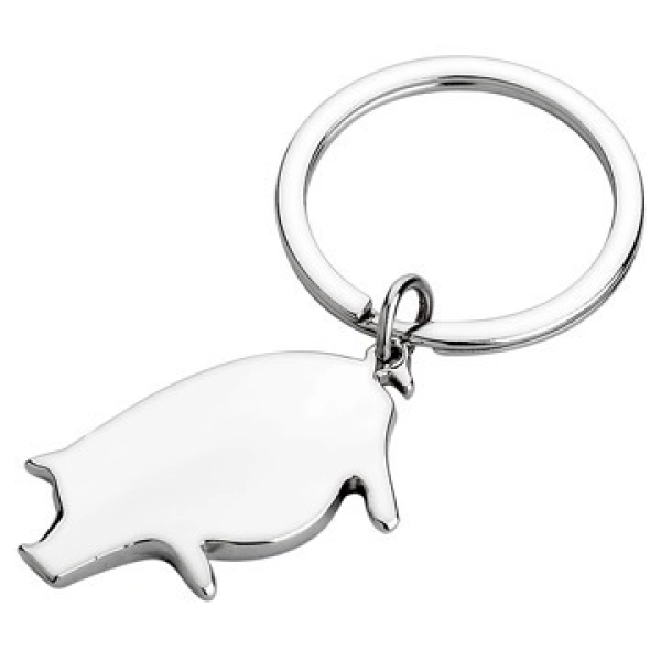 Llavero Metalico en forma de Cerdito