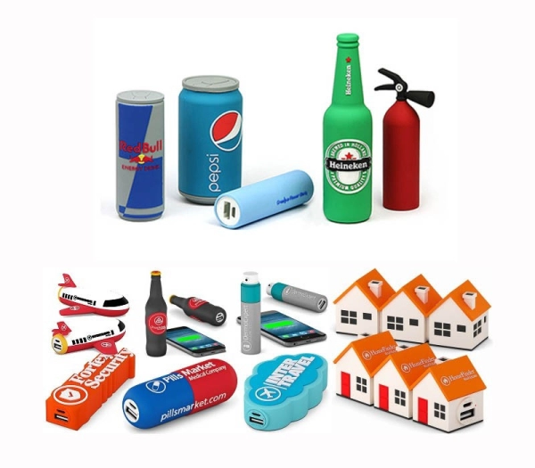 Cargador Power Bank en PVC en 3D en diseños especiales