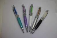 Memoria USB Boligrafo con cristales de color