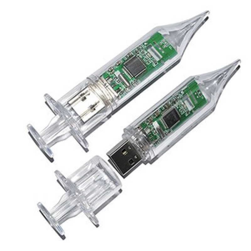 Memoria USB plastica en forma de Jeringa