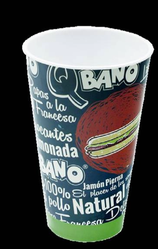 Vaso de 20 onzas, 591 ml, 14.6 alto,  9.4 cmts diametro(diam inf 6.1) en PP