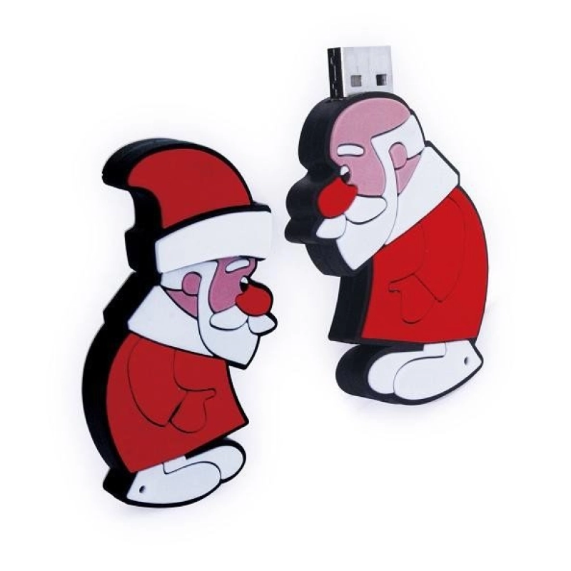 Memoria USB en PVC 2D diseño Papa Noel