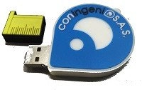 Memoria USB PVC 2D diseño logo Coningenio