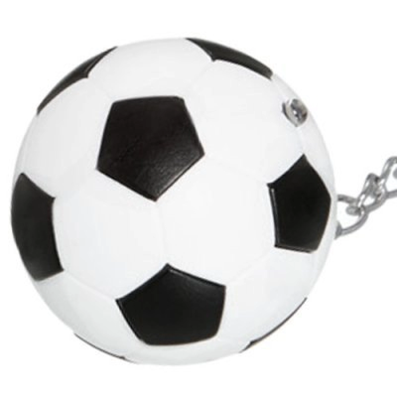 Llavero Linterna Soccer, plastico, con luz LED, de 4 cmts de diametro
