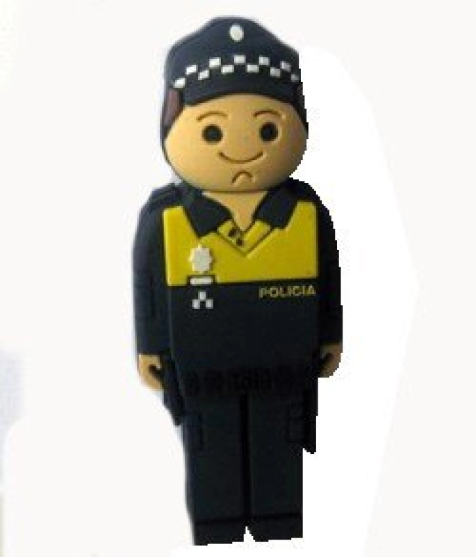Memoria USB en PVC 2D diseño Policía