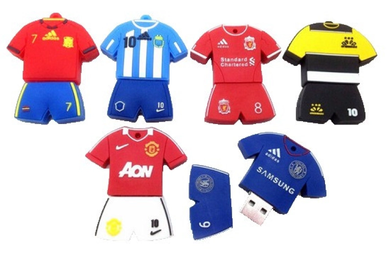 Memoria USB en PVC 2D diseño Uniforme de Fútbol