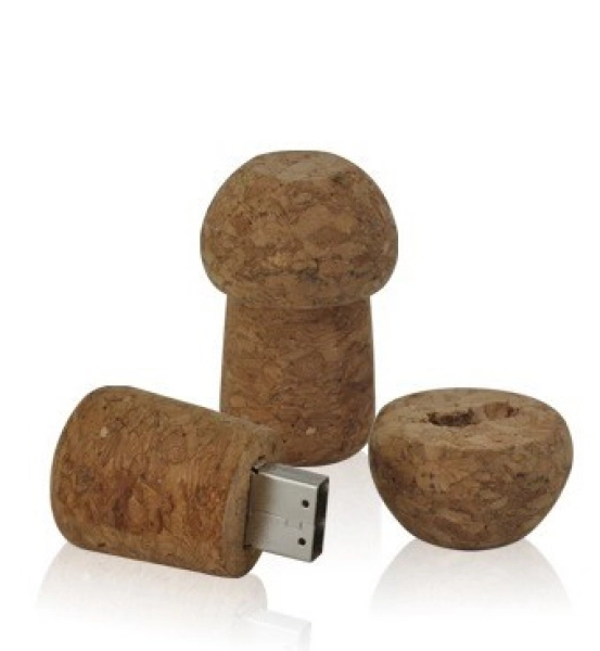 Memoria USB en madera en forma de Corcho