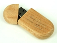 Memoria USB ovalada en madera