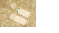 Memoria USB rectangular en madera