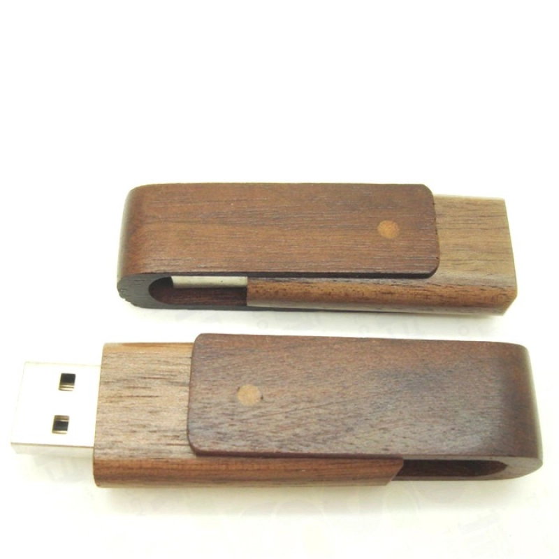 Memoria USB giratoria en madera