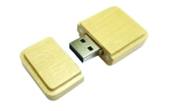 Memoria USB rectangular en madera