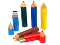 Memoria USB en madera en forma de Lapiz
