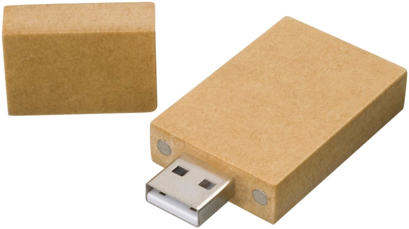 Memoria USB rectangular en madera