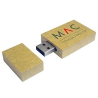 Memoria USB rectangular en madera