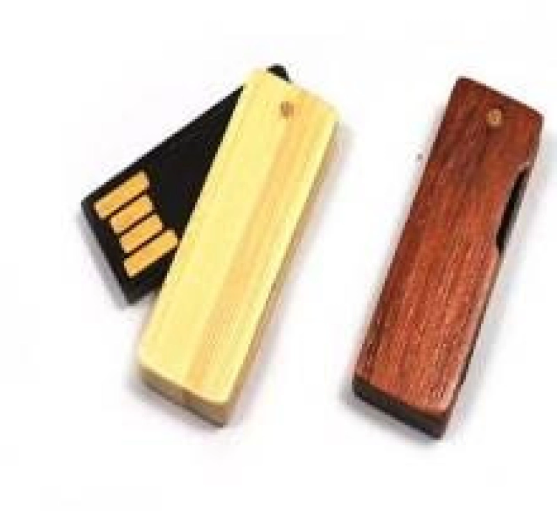 Memoria USB giratoria en madera