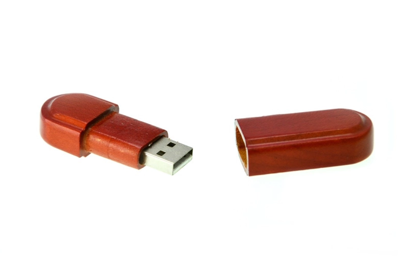 Memoria USB ovalada en madera