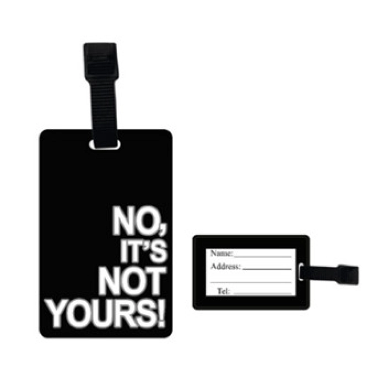 Identificador de Maletas, texto en alto relieve, 10.5 x 6.7 cmts.