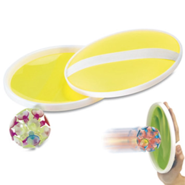 Set de Raqueta plásticas con bola de chupas, 18 de diametro.