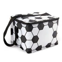 Lonchera Futbol, en lona, con reata ajustable, 20 x 13 x 12.5 cmts