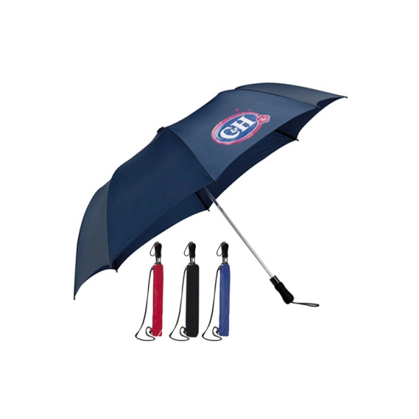 Paraguas Samurai de 27”, mango espumado y funda para cargar.