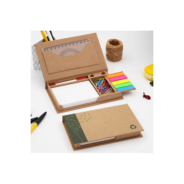Set Post It Forest, en carton, de 16.7 x 10.1 x 2.2 cmts
