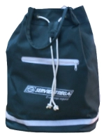 Tula Apalaches, en lona, bolsillo frontal  zipper, reata de colgar, 34 x 44 x 21.5 cmts