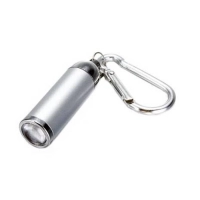 Linterna Zoom, con mosquetón y luz LED, 6.5 x 1.5 cmts