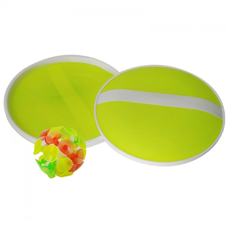 Set de Raqueta plásticas con bola de chupas, 18 de diametro.