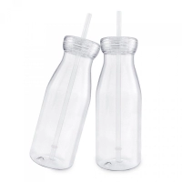 Vaso Pitillo Eleven, plastico, libre de BPA, 500 ml, 19.5 x 6.5 cmts